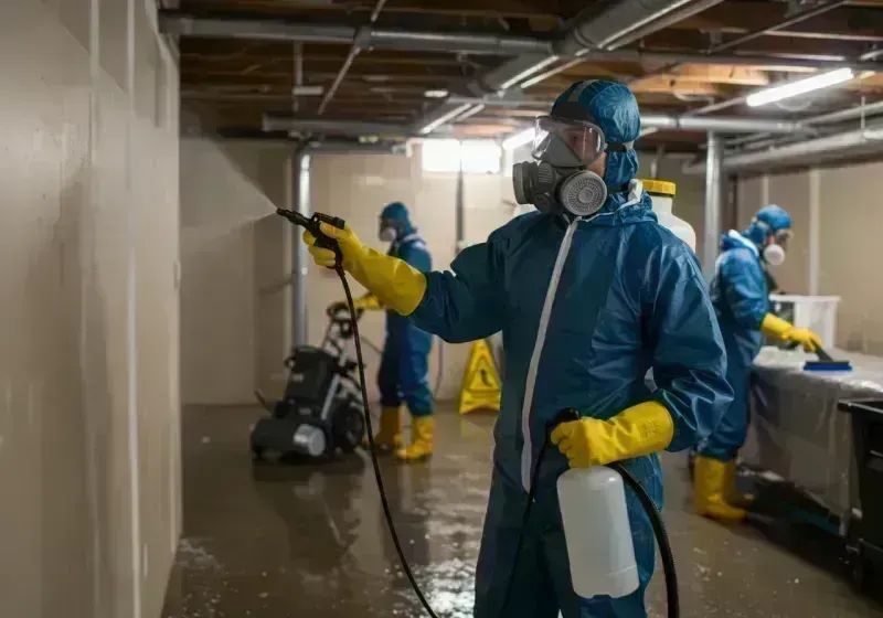 Basement Sanitization and Antimicrobial Treatment process in Boise County, ID